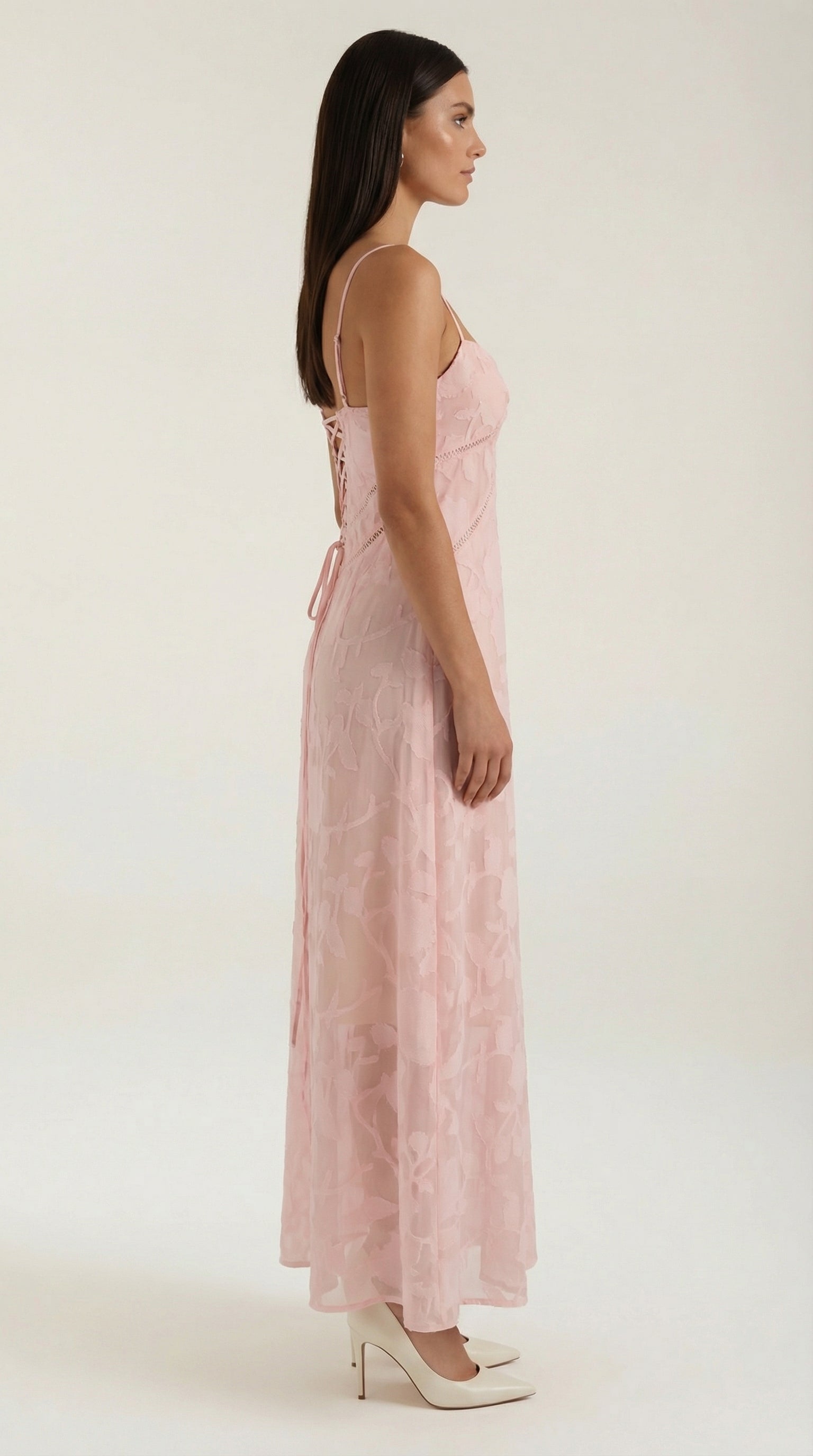 Arabelle Maxi Dress in Jacquard Fabric