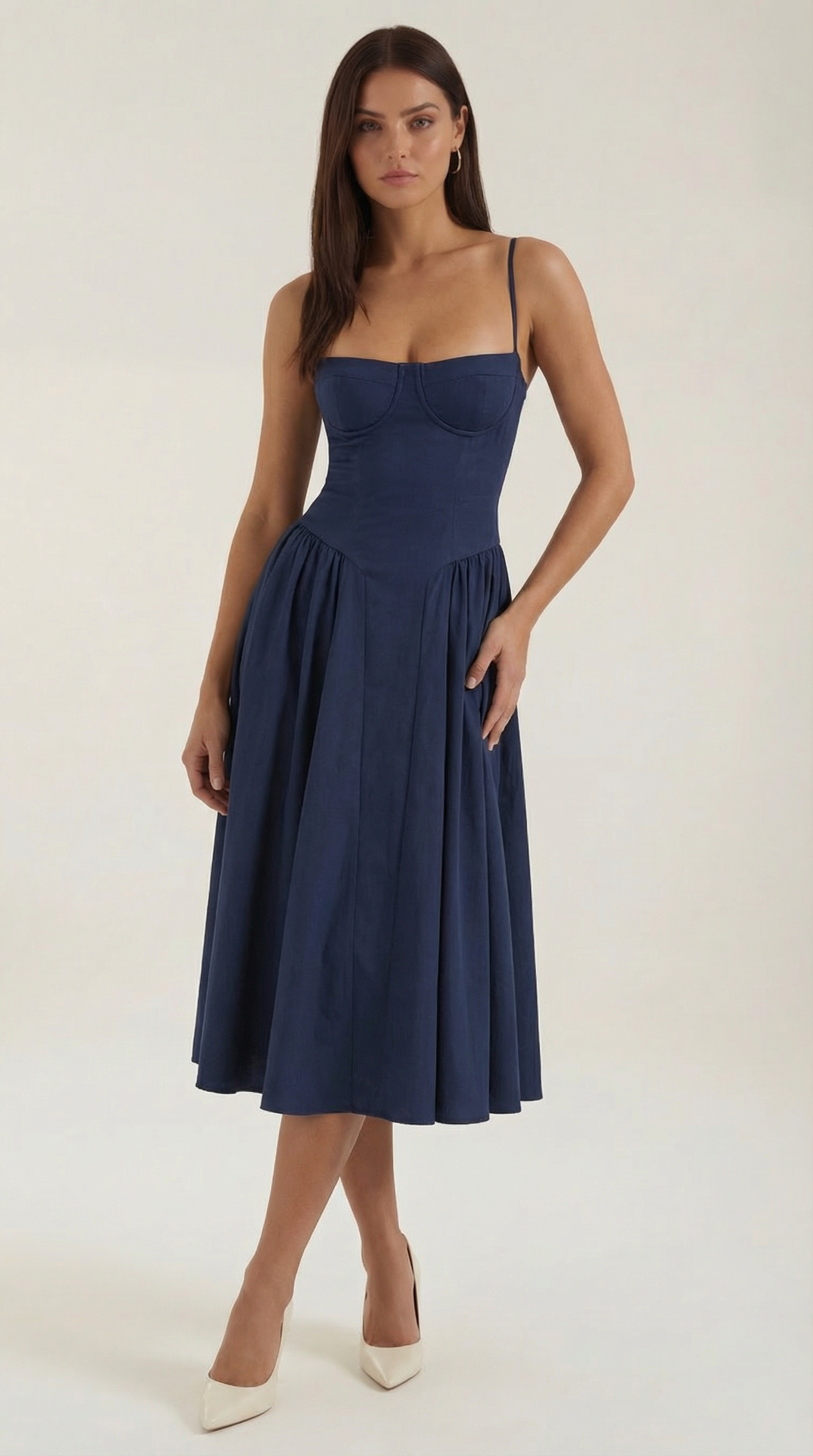 Φόρεμα Odette Midi με Κορσέ