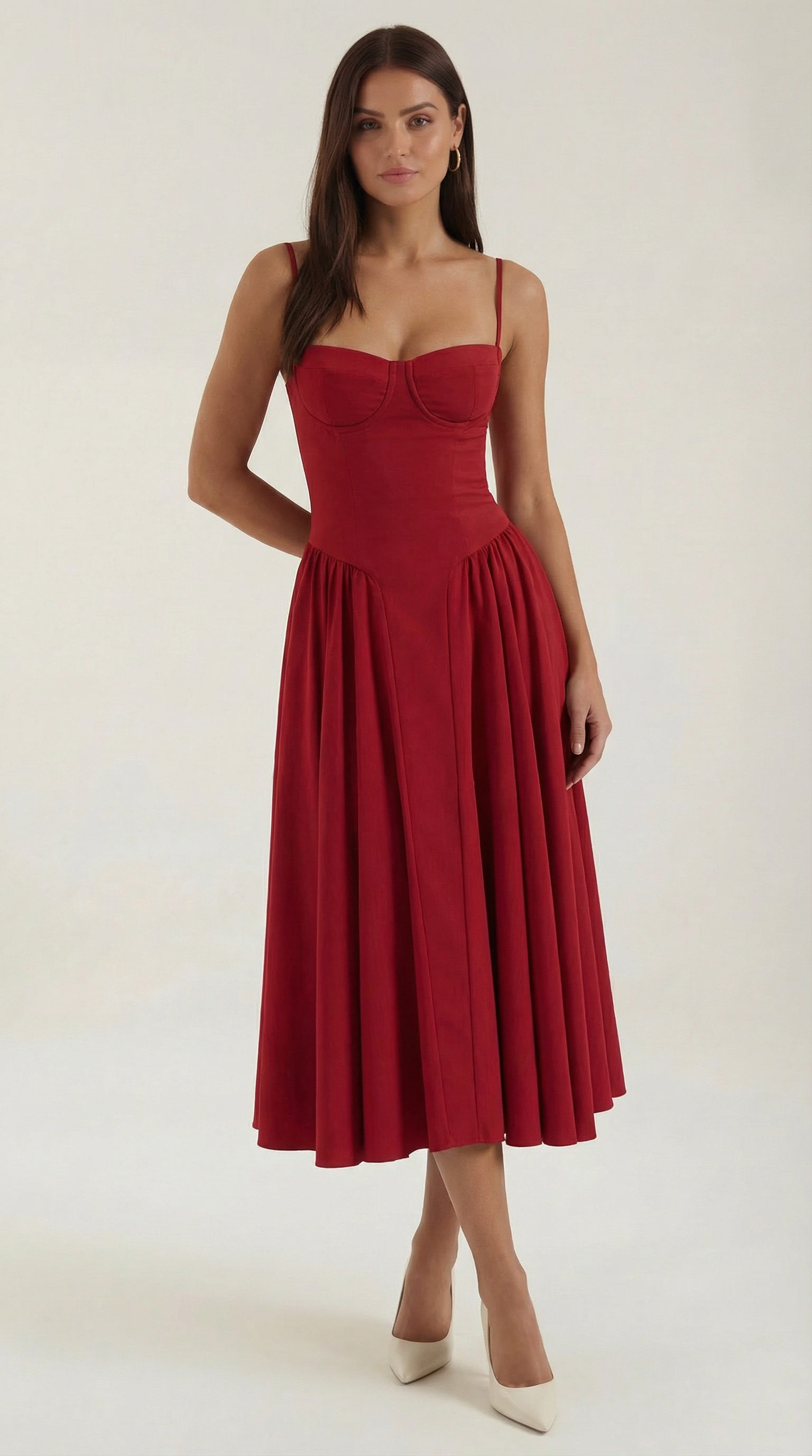 Φόρεμα Odette Midi με Κορσέ