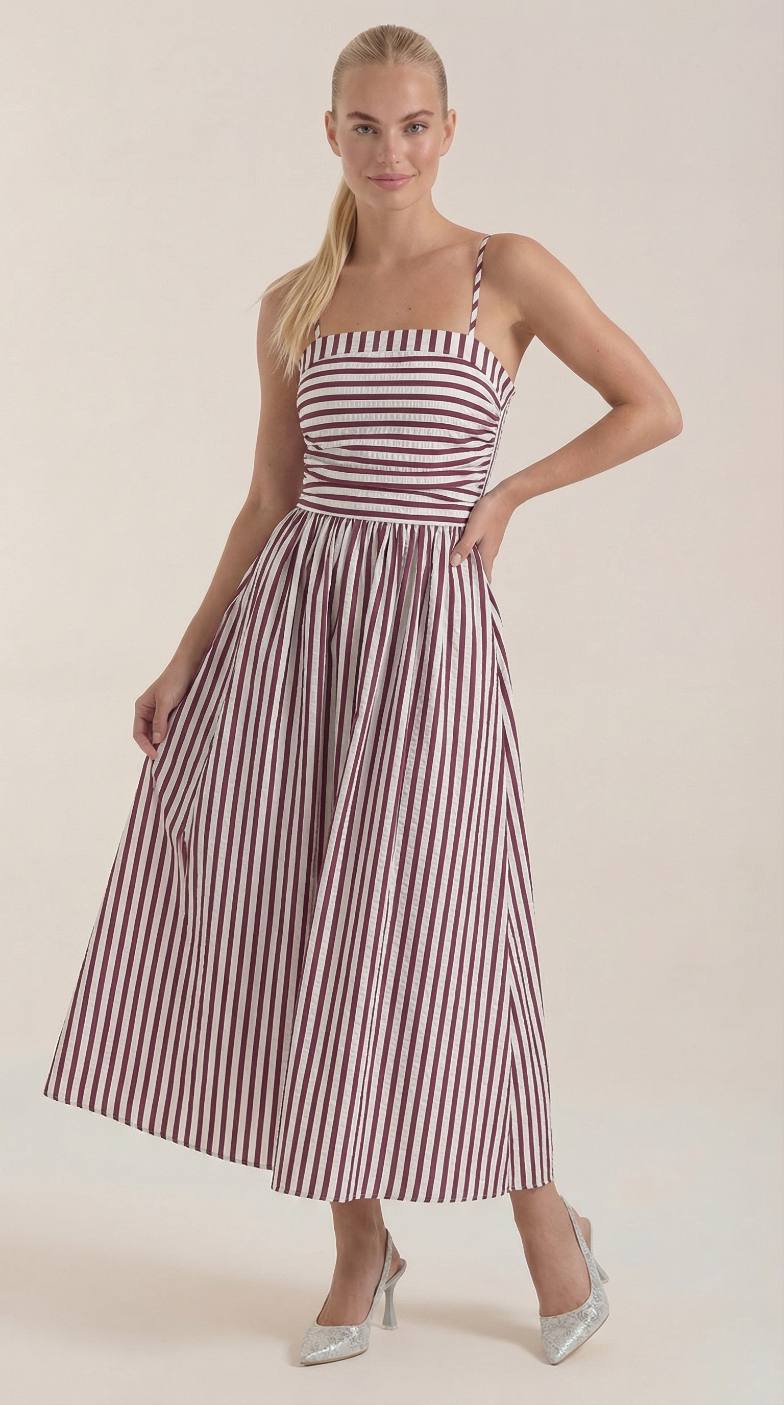 Sandra Maxi Abito a Righe