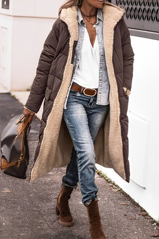 Cappotto Donna Lungo Imbottito con Interno Morbido
