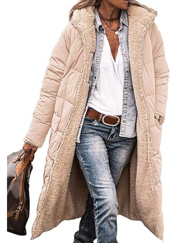 Cappotto Donna Lungo Imbottito con Interno Morbido