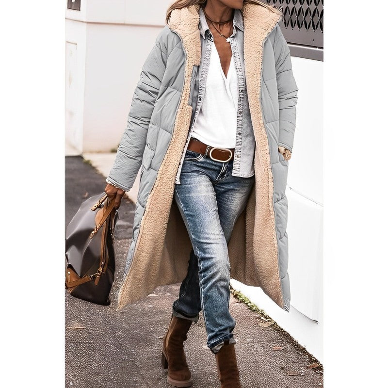 Cappotto Donna Lungo Imbottito con Interno Morbido