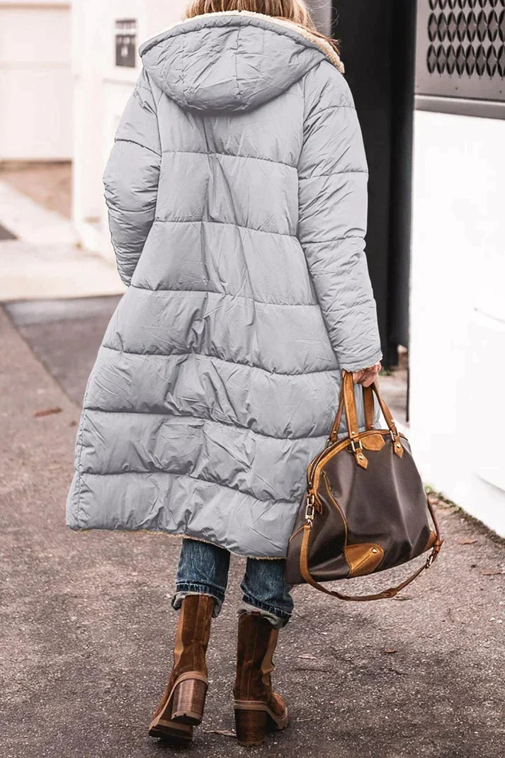 Cappotto Donna Lungo Imbottito con Interno Morbido