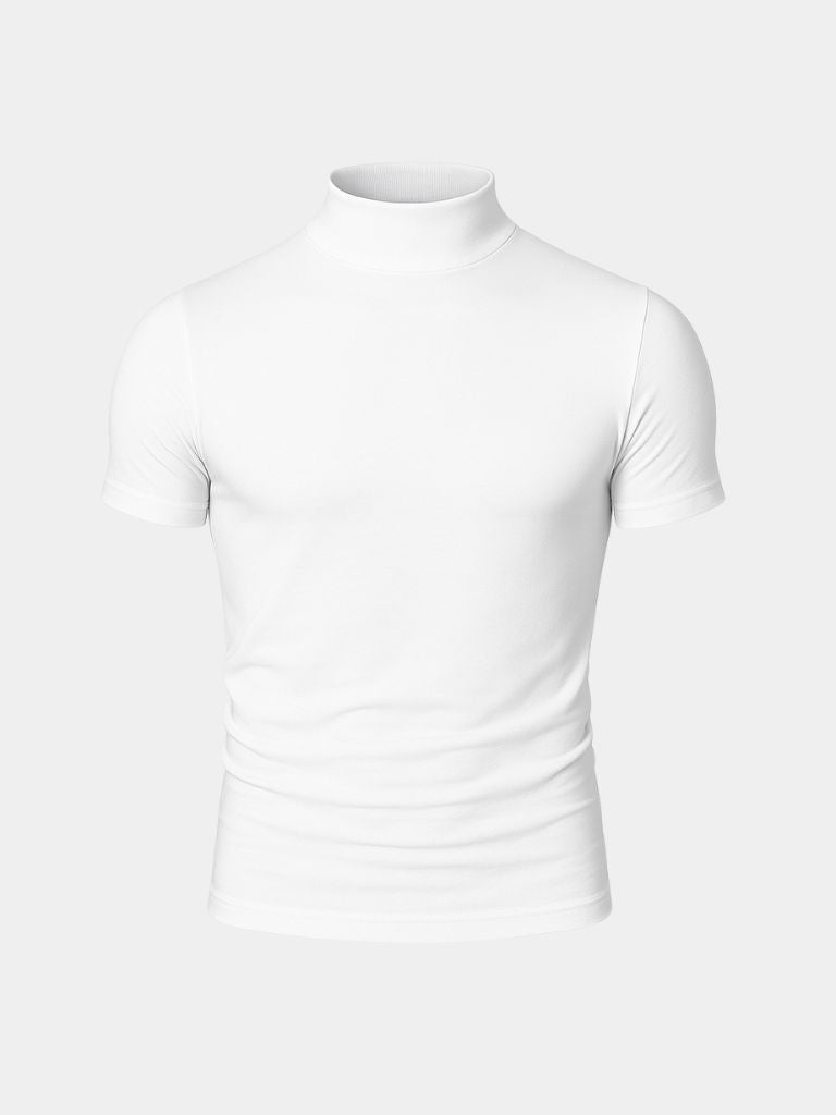 Maglietta casual a collo alto