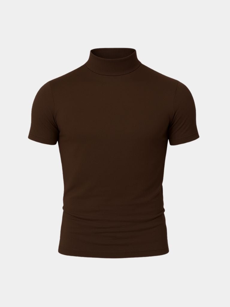 Maglietta casual a collo alto