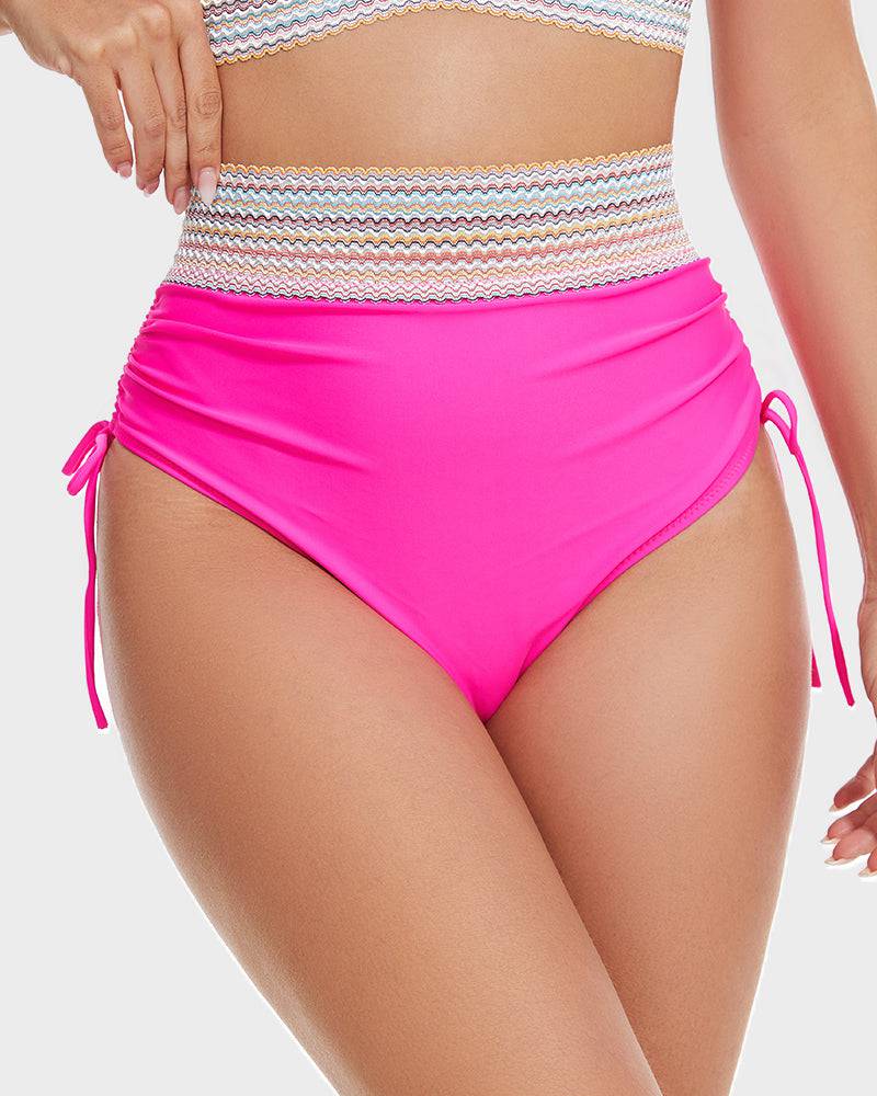 High-Waisted Women's Bikini with Triangle Bra Top