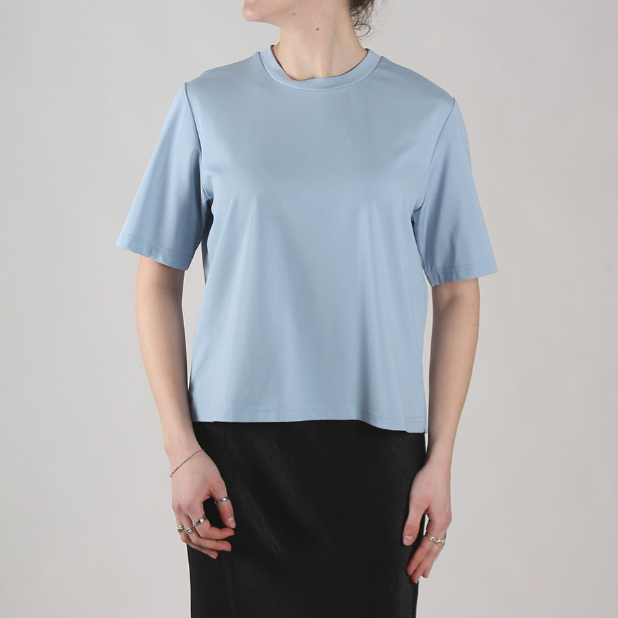 T-shirt a girocollo in viscosa