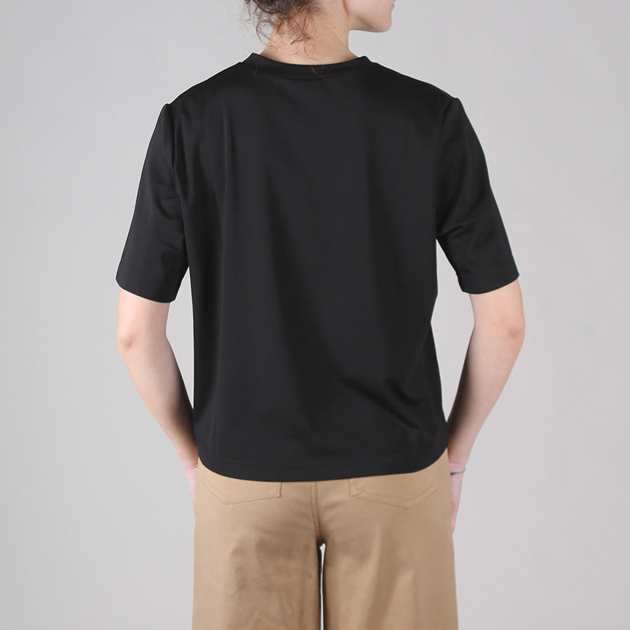 T-shirt a girocollo in viscosa