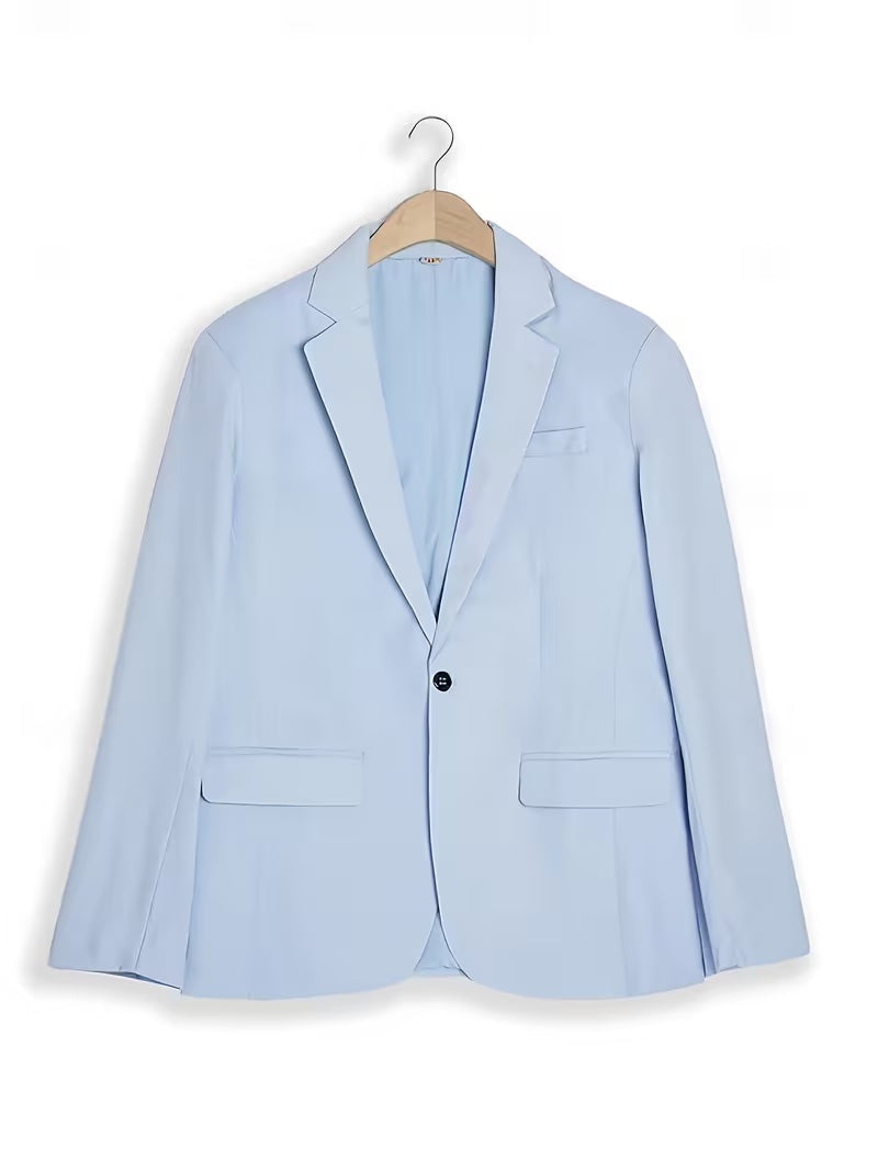 Ensemble élégant pour homme avec blazer droit et pantalon assorti