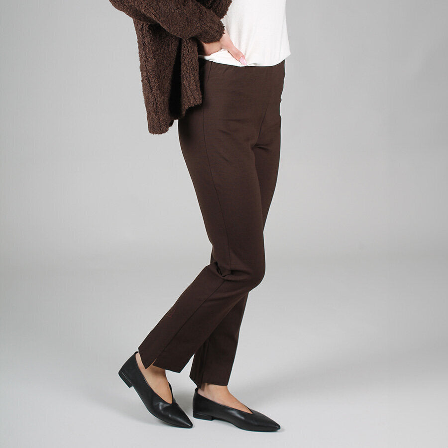 Pantalon droit extensible en viscose