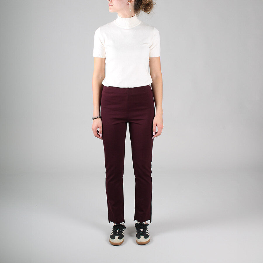 Pantalon droit extensible en viscose