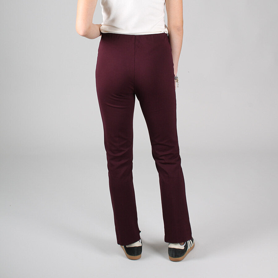 Pantalon droit extensible en viscose