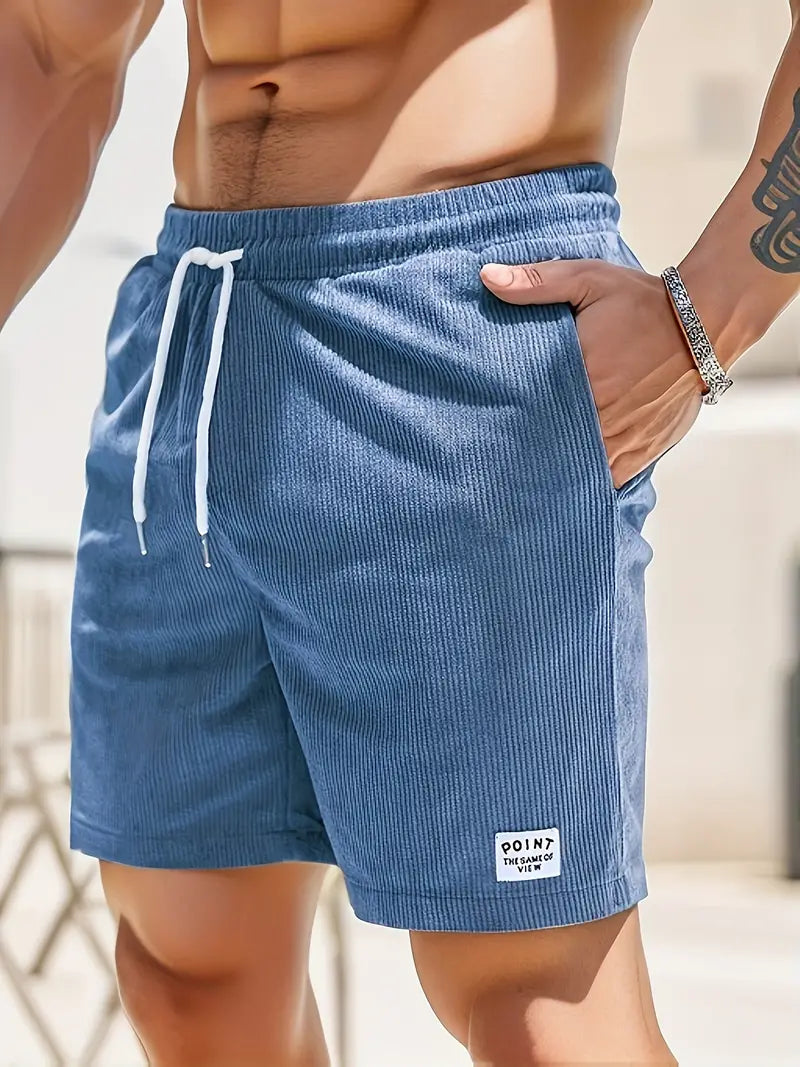 Shorts uomo in corduroy con coulisse