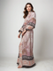 Rochie lungă boho pentru femei, cu imprimeu etnic și mâneci lungi