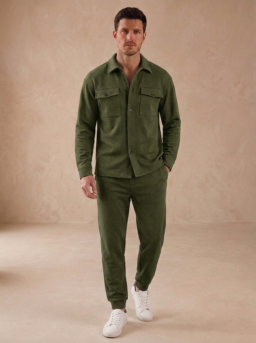 Completo Uomo Casual con Giacca e Pantaloni Coordinati