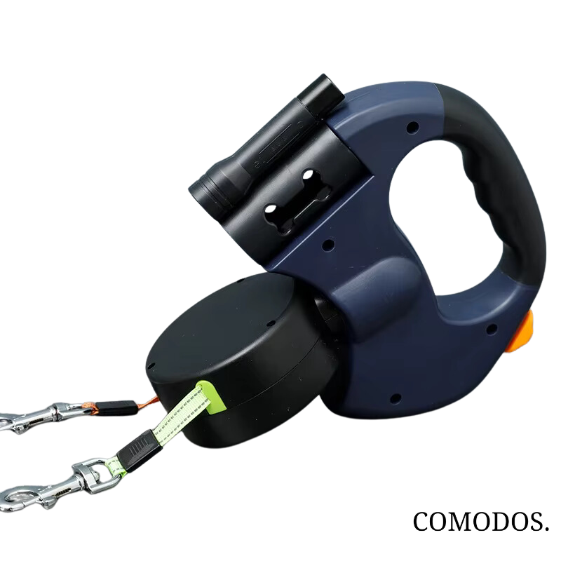 Guinzaglio Retrattile Doppio per Cani con Sistema Anti-Groviglio a 360°
