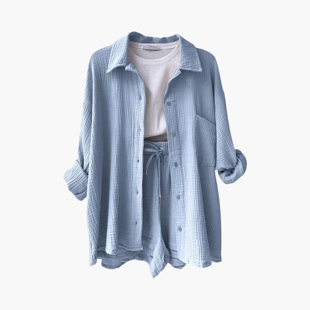 Completo Estivo Due Pezzi | Camicia e Shorts da Donna