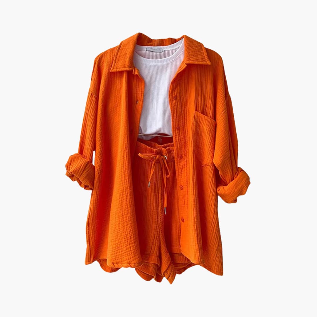 Completo Estivo Due Pezzi | Camicia e Shorts da Donna