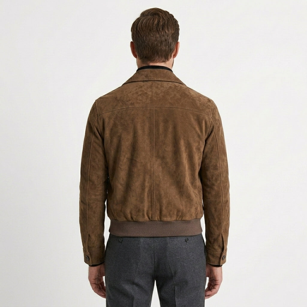 Giacca Uomo Casual con Zip e Colletto Classico