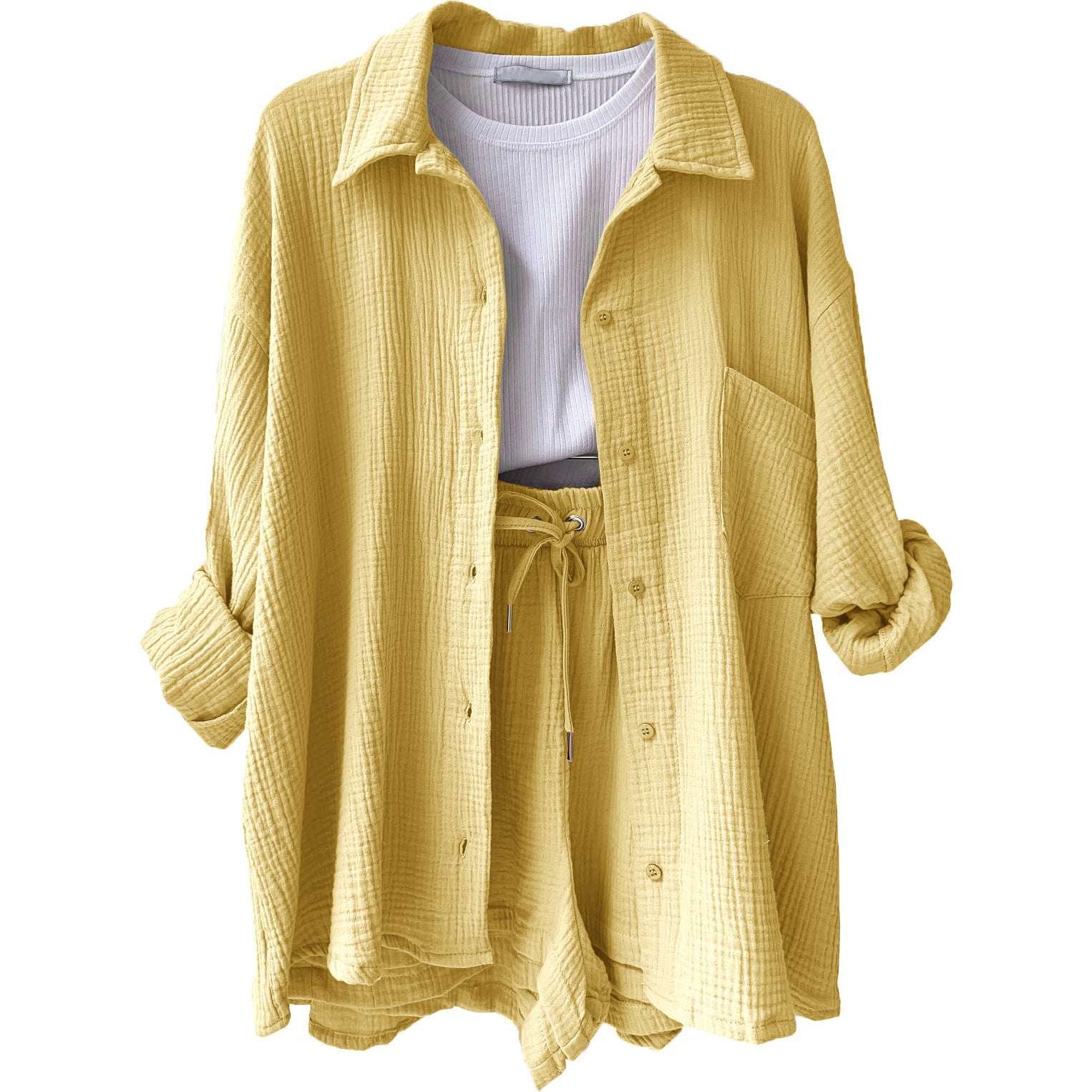 Completo Estivo Due Pezzi | Camicia e Shorts da Donna