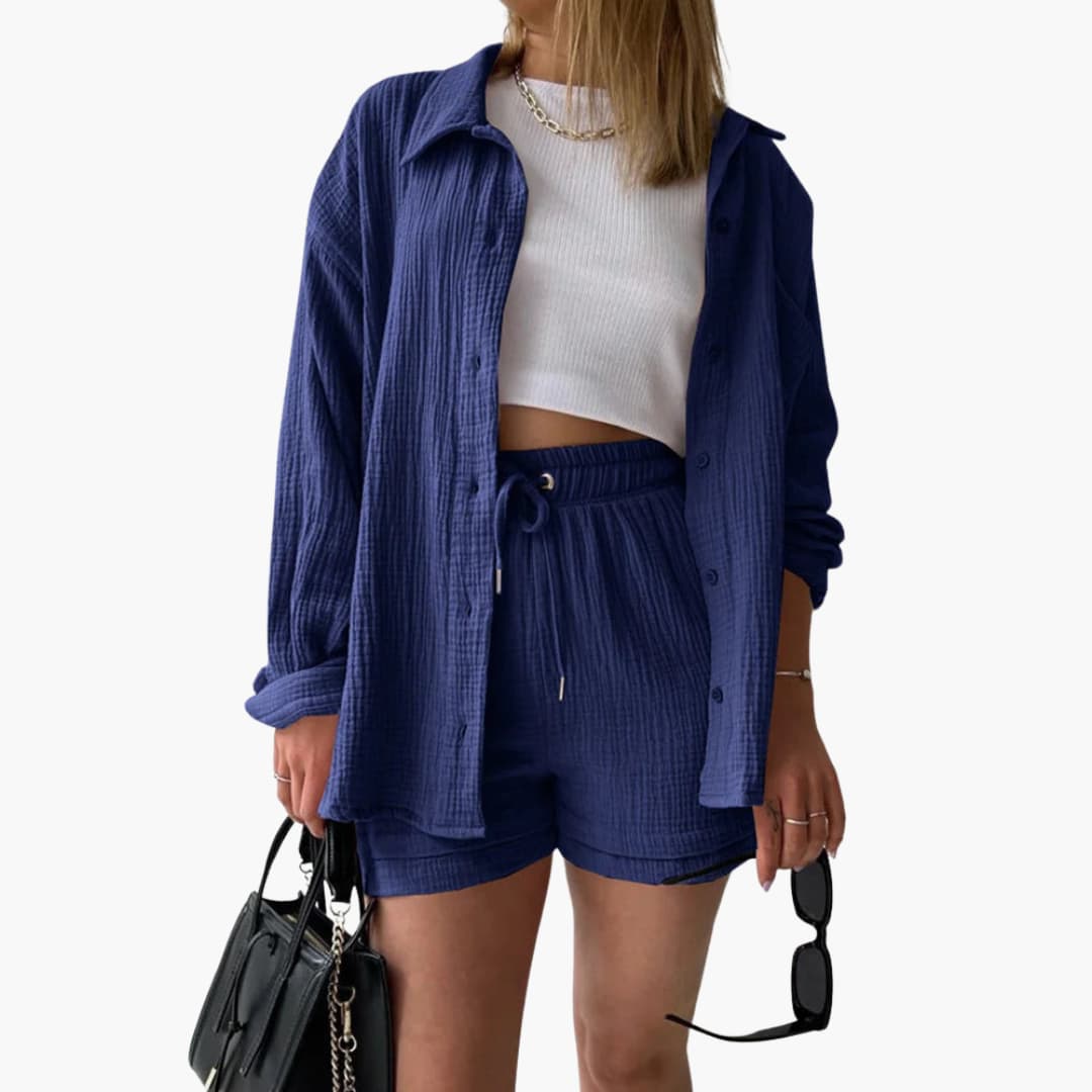 Completo Estivo Due Pezzi | Camicia e Shorts da Donna