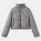 Giacca Puffer Donna Corta con Collo Alto e Chiusura Zip