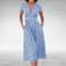 Vestito estivo da donna con scollo a V, stile versatile e senza sforzo