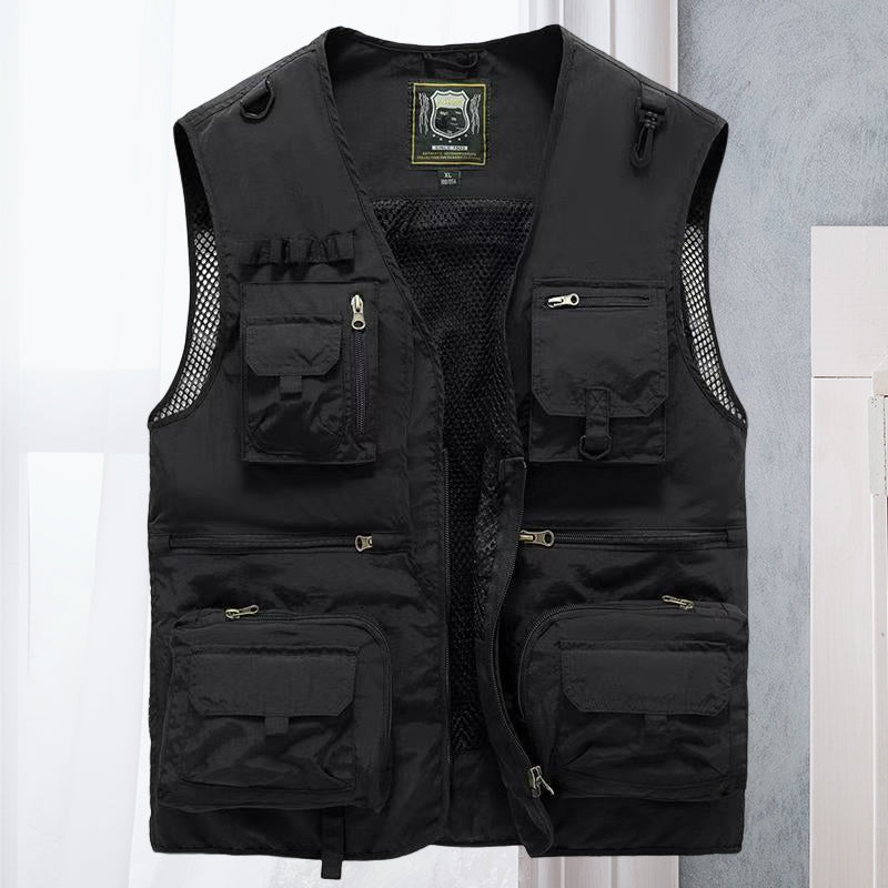 Gilet Estivo Multitasche Leggero da Uomo - Giacca Senza Maniche Traspirante
