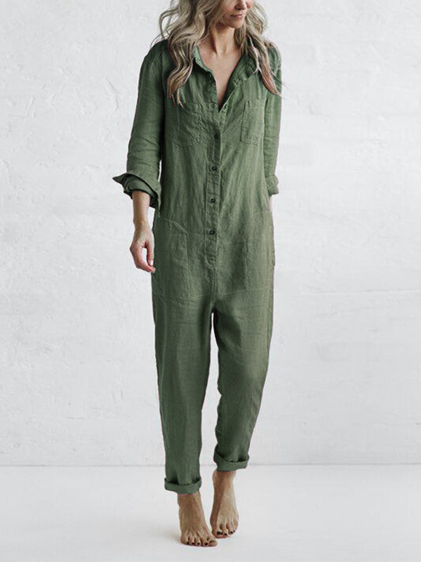 Amandine | Casual Long-Sleeve Jumpsuit