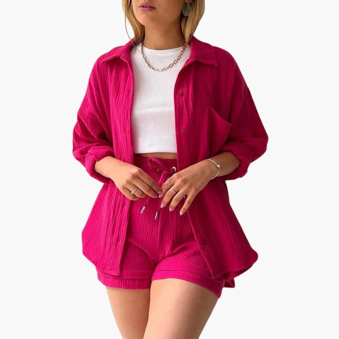 Completo Estivo Due Pezzi | Camicia e Shorts da Donna