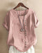 Lena Women's Blouse – Lightweight Linen Blouse with Buttons and Natural Look