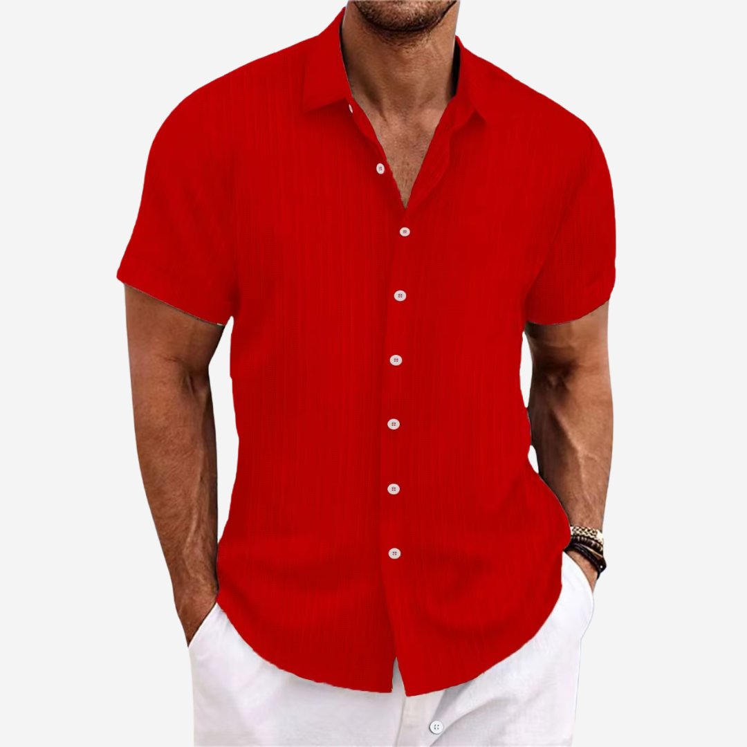 Camicia in misto lino da uomo