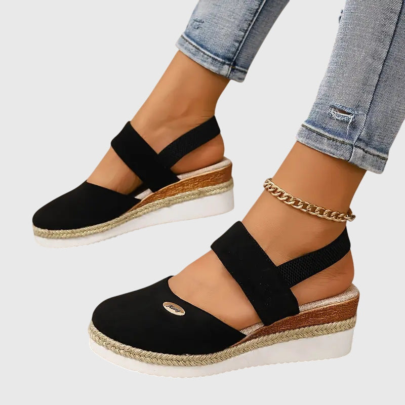 Sandalia para mujer casual con correa elástica y suela cómoda