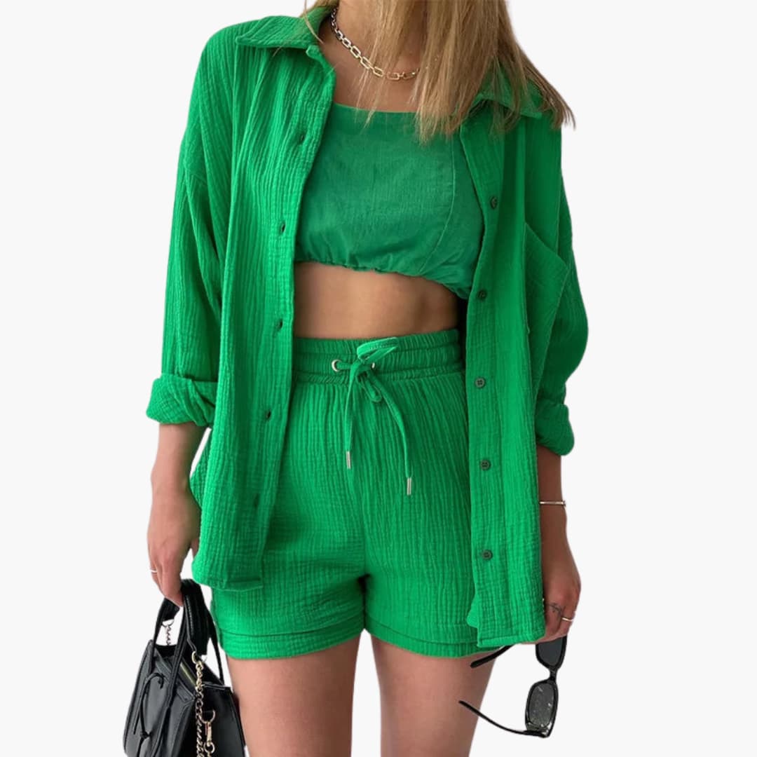 Completo Estivo Due Pezzi | Camicia e Shorts da Donna