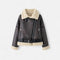 Giacca Aviator Donna con Collo Effetto Shearling e Cintura