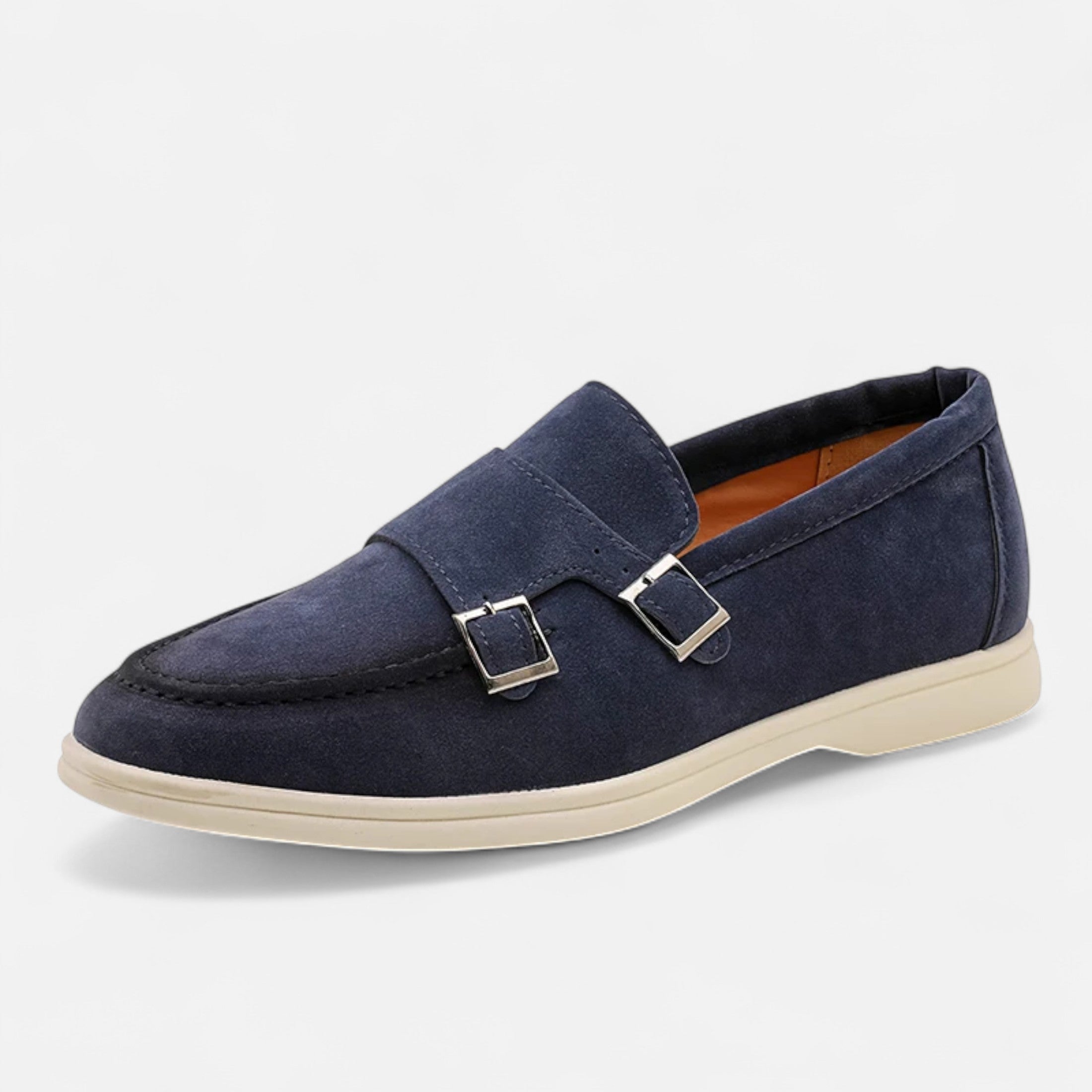 Mocassini Monk Strap in Scamosciato da Uomo – Eleganza Slip-On