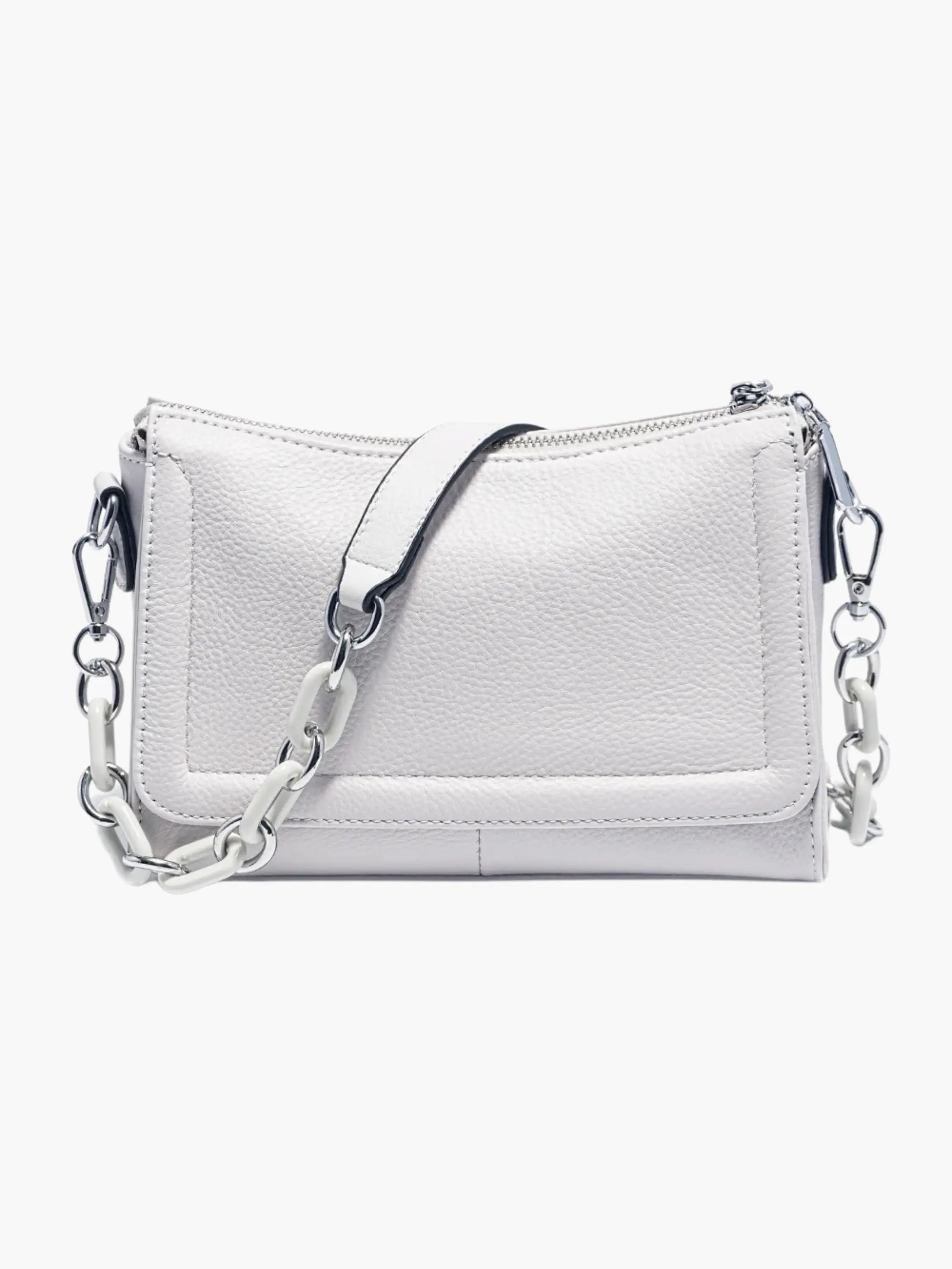 Ada | Borsa a tracolla in pelle bianca elegante