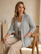 Cardigan Lungo da Donna con Tasche e Vestibilità Morbida