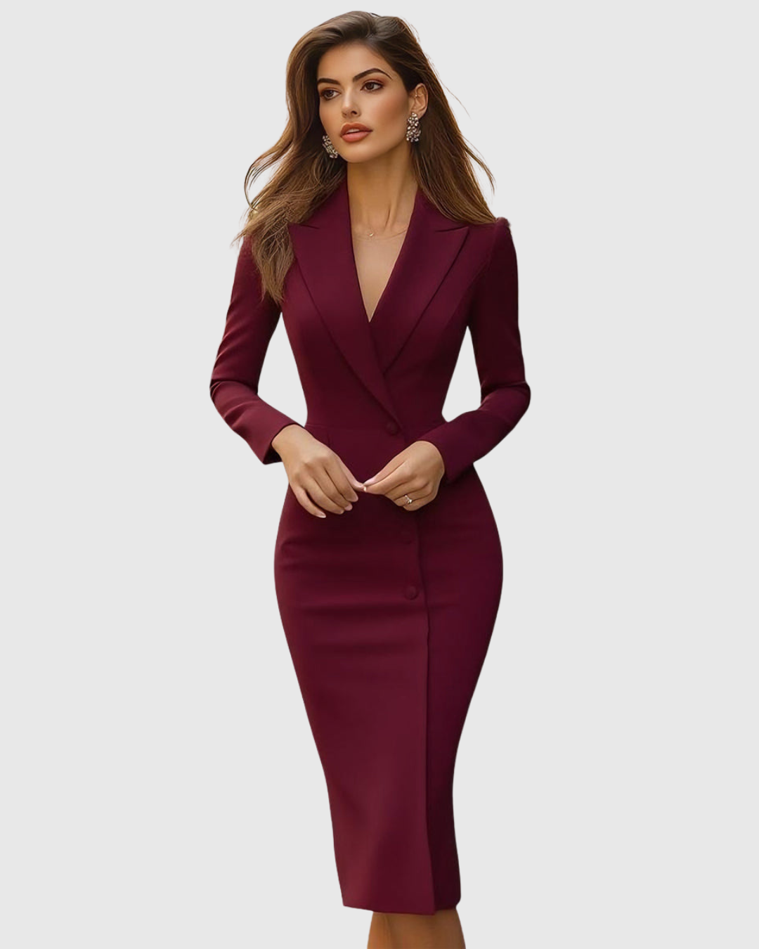Vestito midi sartoriale elegante