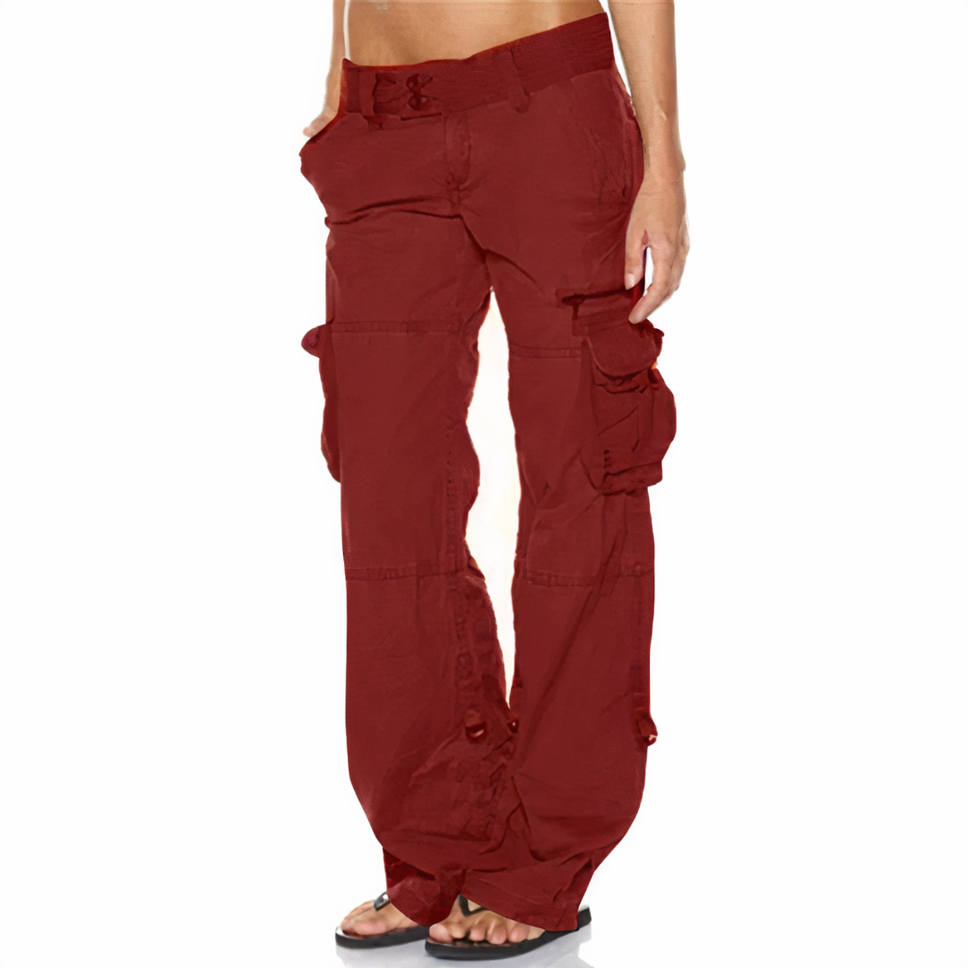 Pantalones cargo largos de mujer
