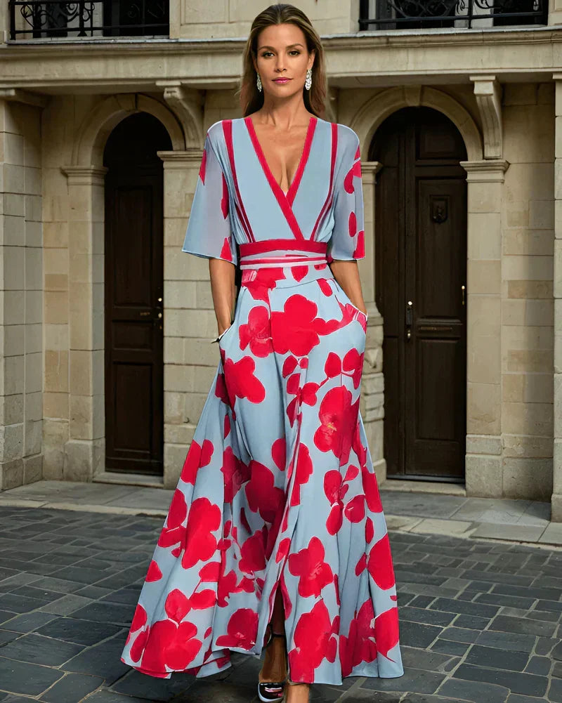 Vestido Envelope Elegante com Estampa Floral – Feminino para Todas as Ocasiões