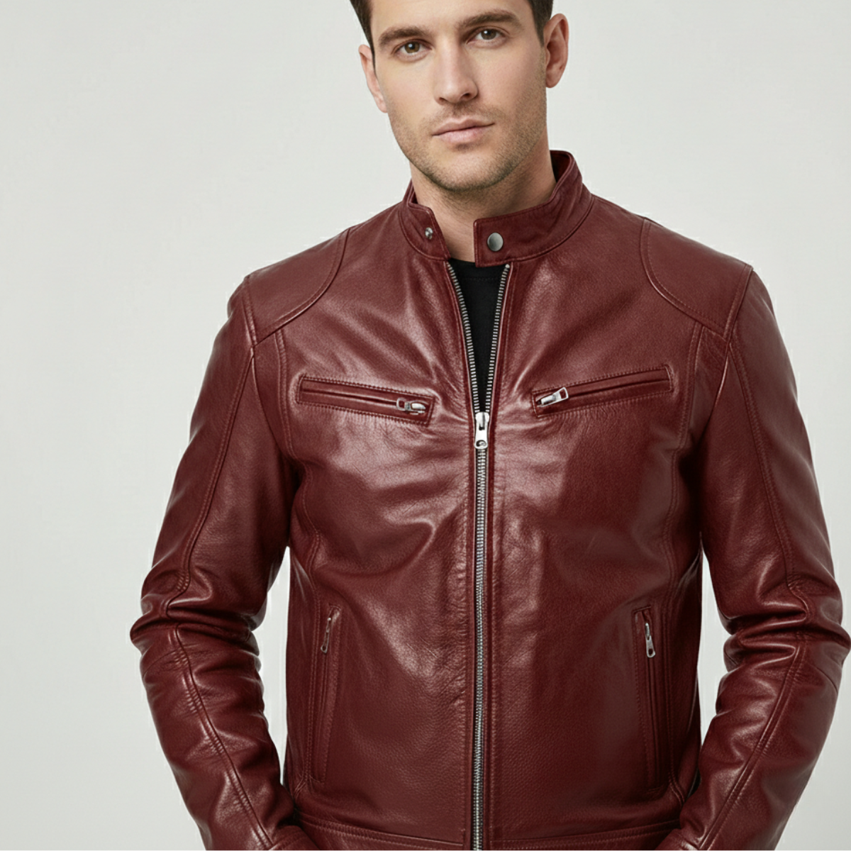 Modern Men's Leather Jacket