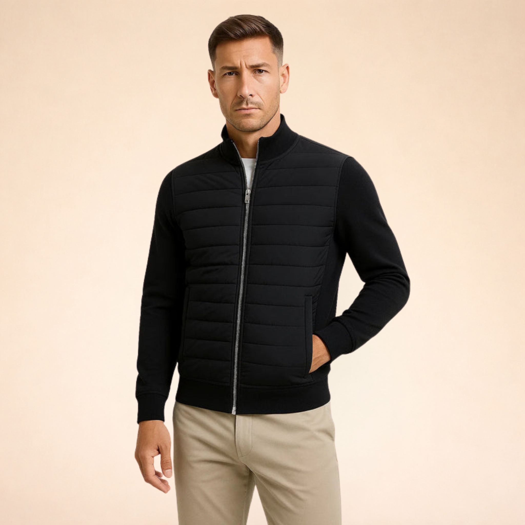 Giacca Trapuntata Leggera da Uomo con Zip Integrale