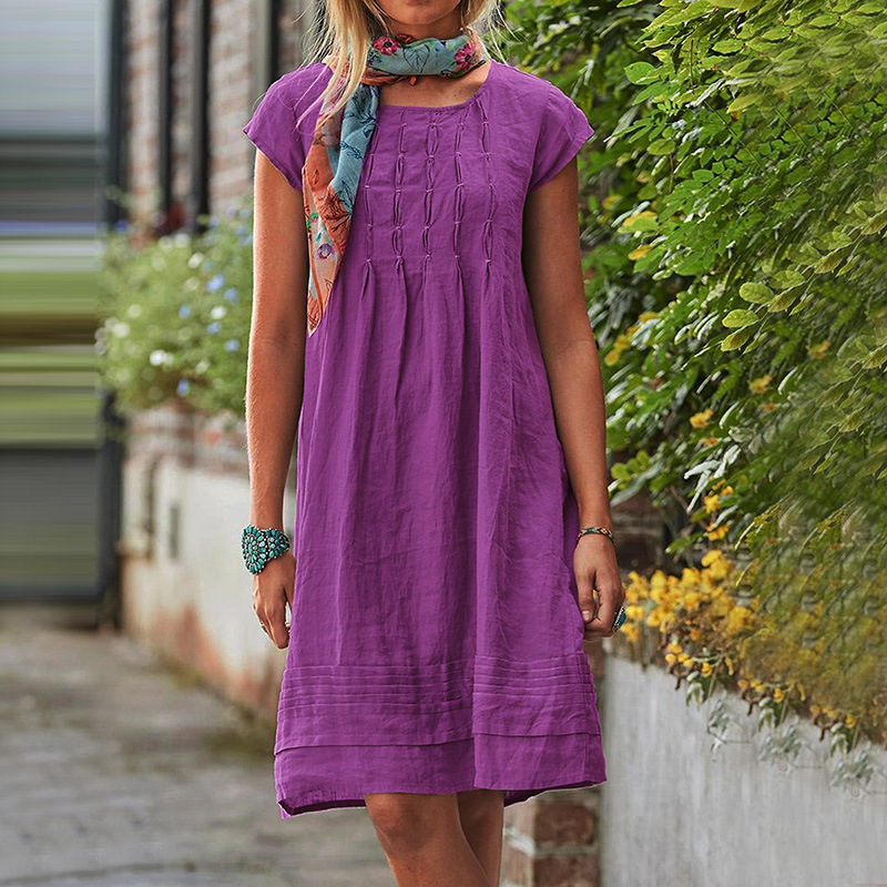 Vestido de verano amplio de manga corta
