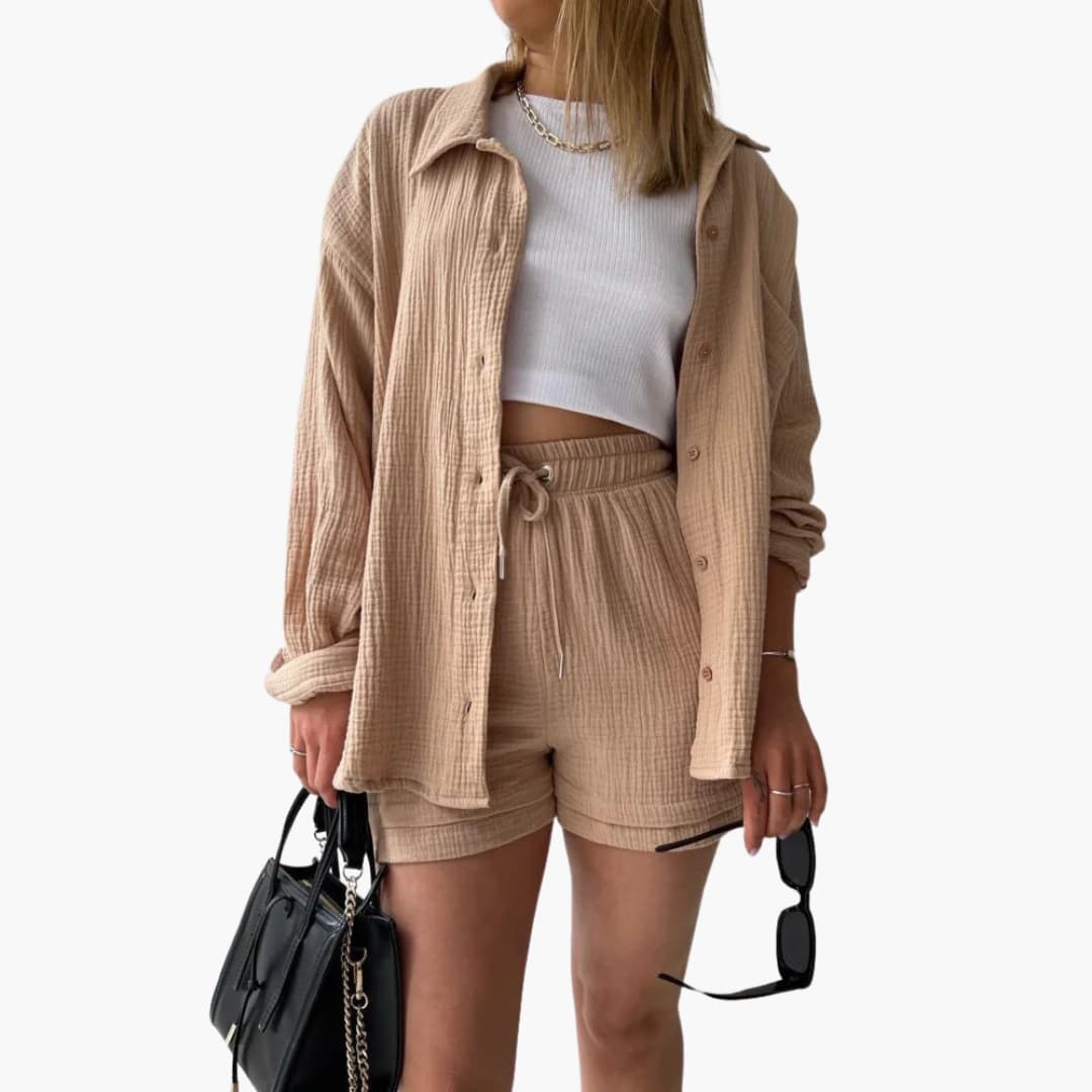 Completo Estivo Due Pezzi | Camicia e Shorts da Donna