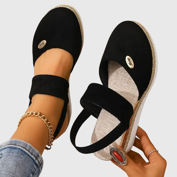 Sandalia para mujer casual con correa elástica y suela cómoda