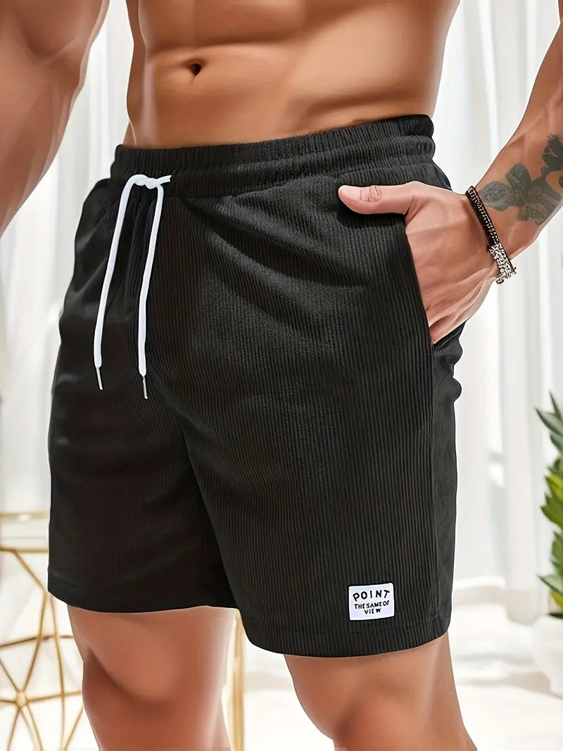 Shorts uomo in corduroy con coulisse