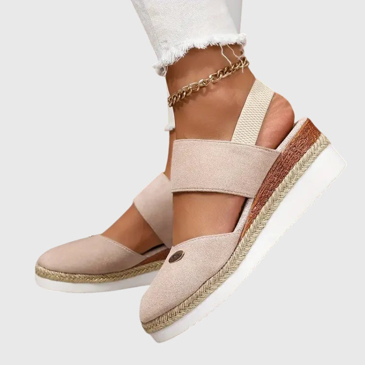 Sandalia para mujer casual con correa elástica y suela cómoda