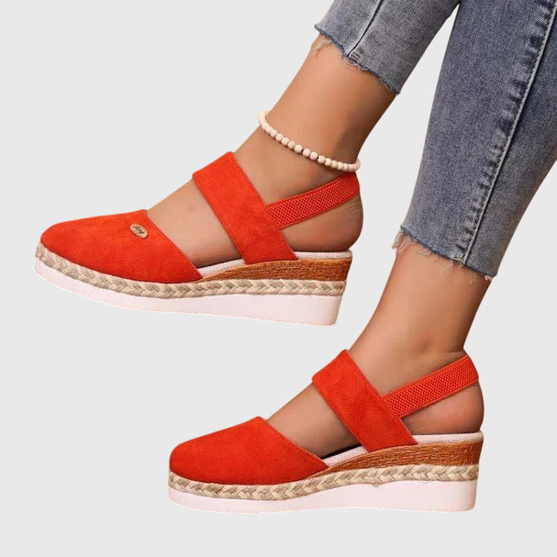 Sandalia para mujer casual con correa elástica y suela cómoda
